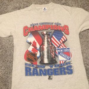 New York Rangers Stanley vintage cup champs shirt